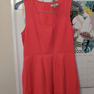 Coral Dress with Empire Waist